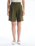 LC Waikiki Comfortable Fit Plain Linen Look Women's Shorts
